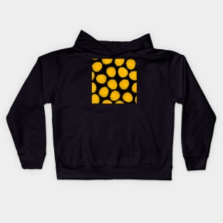 Dandelions on black Kids Hoodie